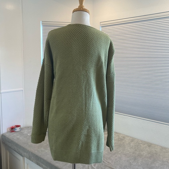 Green Cardigan Knit Sweater - Picture 2 of 8